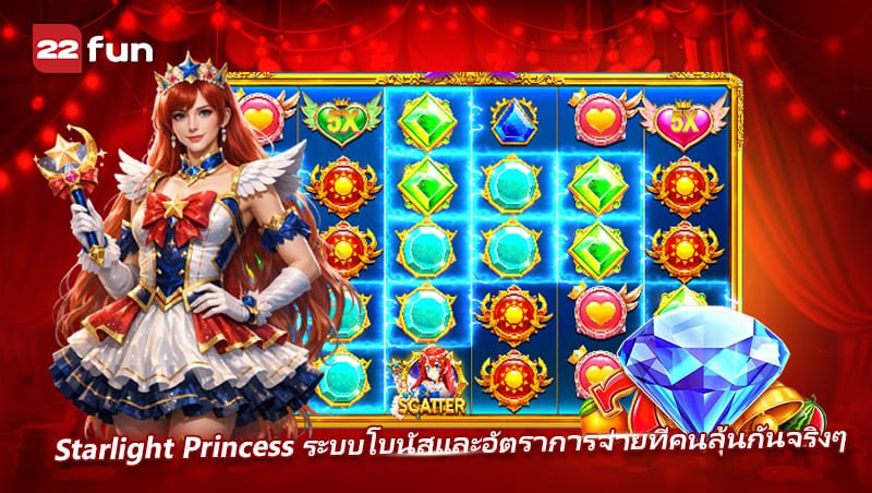 รีวิว Starlight Princess สล็อตเจ้าหญิงแสงดาว ลุ้นคูณระเบิดเต็มจอ